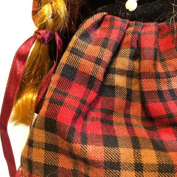 Vintage Porcelain Doll Plaid Tartan Dress - Picture 11 of 15